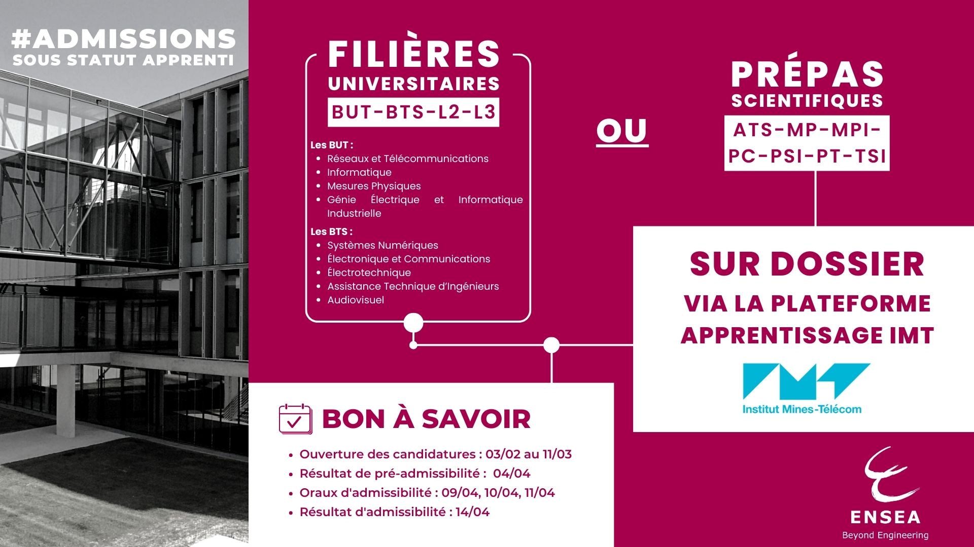 Inforgraphie mode admission apprentissage